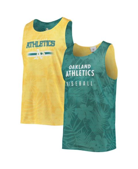 Мужской топ FOCO Green, Gold Oakland Athletics Floral Reversible Mesh