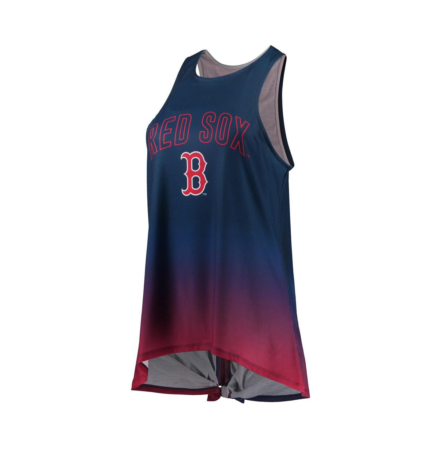 Женский топ FOCO Navy Boston Red Sox Gradient Tie-Back Racerback — фото 3