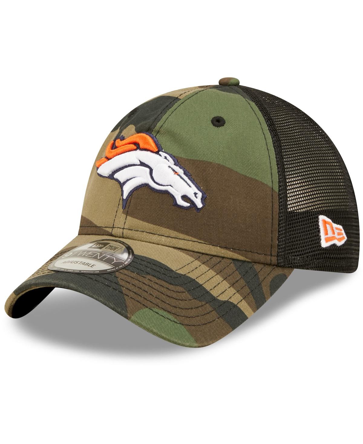 Shop New Era Men's  Camo, Black Denver Broncos Basic 9twenty Trucker Snapback Hat In Camo,black