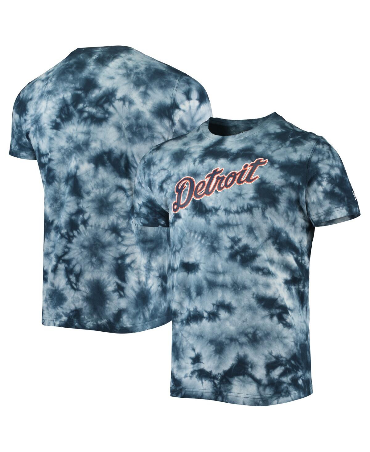 Shop New Era Men's  Navy Detroit Tigers Team Tie-dye T-shirt
