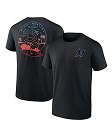Men's Branded Black Miami Marlins Hometown Collection Surf's Up T-shirt