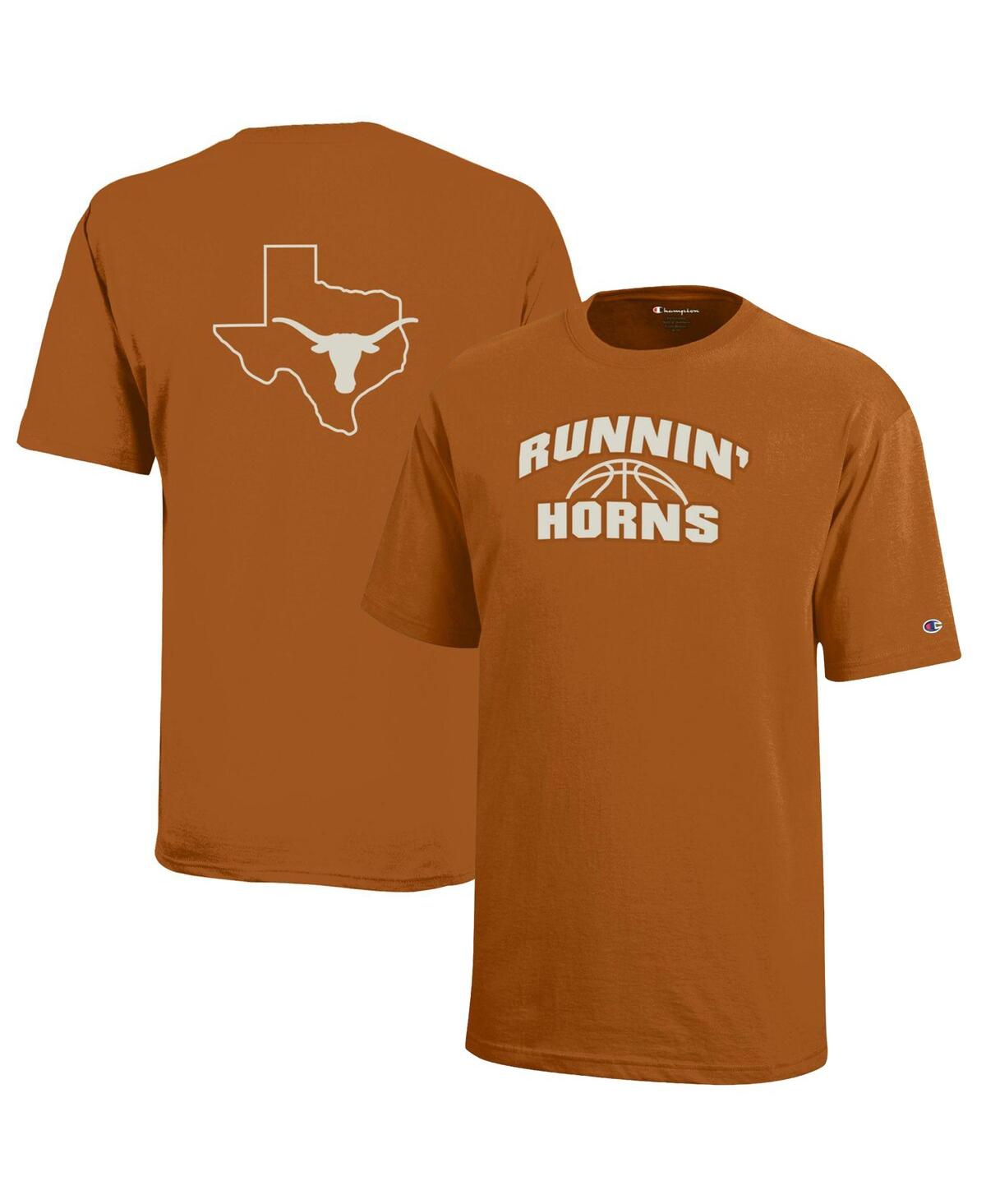 Shop Champion Big Boys  Texas Orange Texas Longhorns Runnin' Horns T-shirt