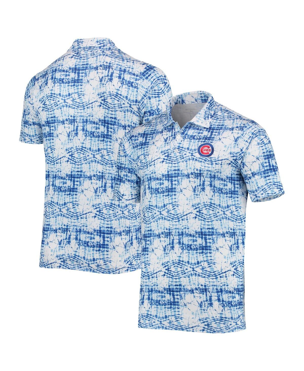 Shop Antigua Men's  Royal Chicago Cubs Vivid Polo Shirt