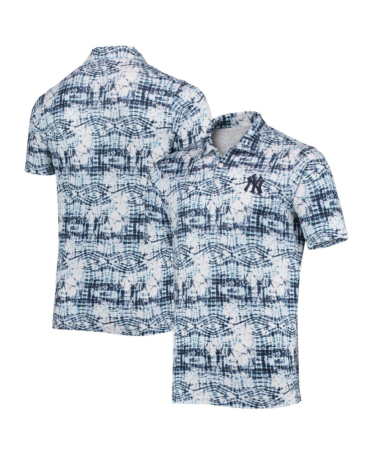 Shop Antigua Men's  Navy New York Yankees Vivid Polo Shirt
