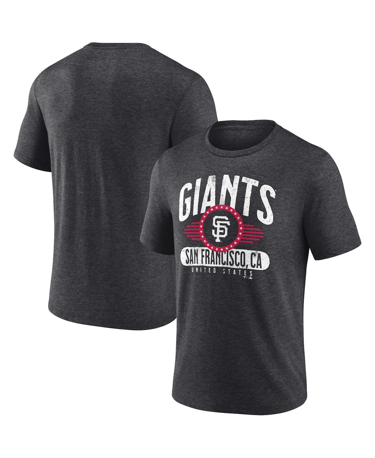 Men's FanaticsSan Francisco Giants Badge of Honor Tri-Blend T-shirt - Heathered Charcoal