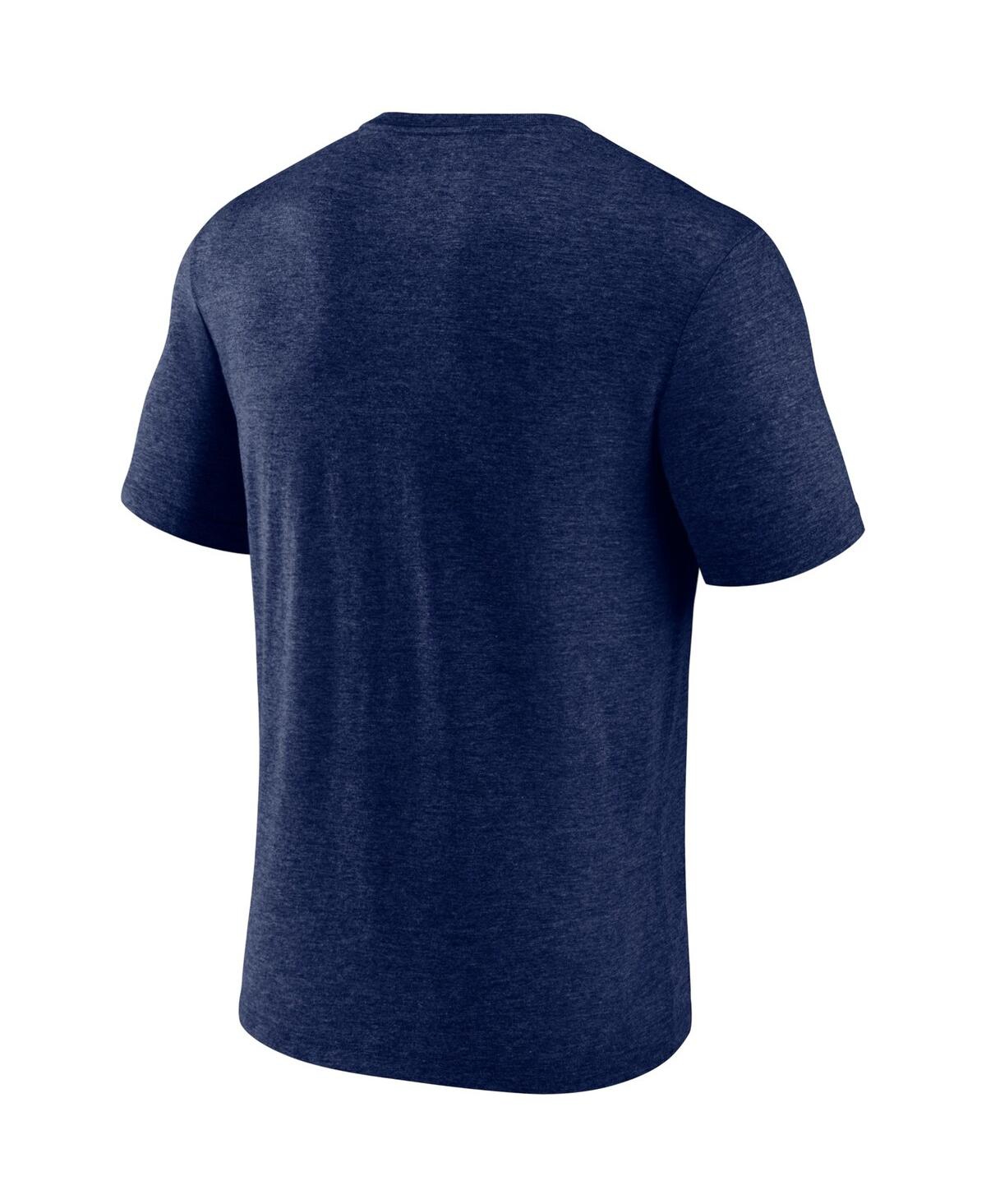 Men's FanaticsAtlanta Braves Badge of Honor Tri-Blend T-shirt - Heathered Navy