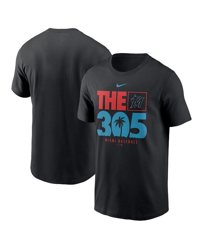 Men's Nike Black Miami Marlins The 305 Local Team T-Shirt Size: Medium