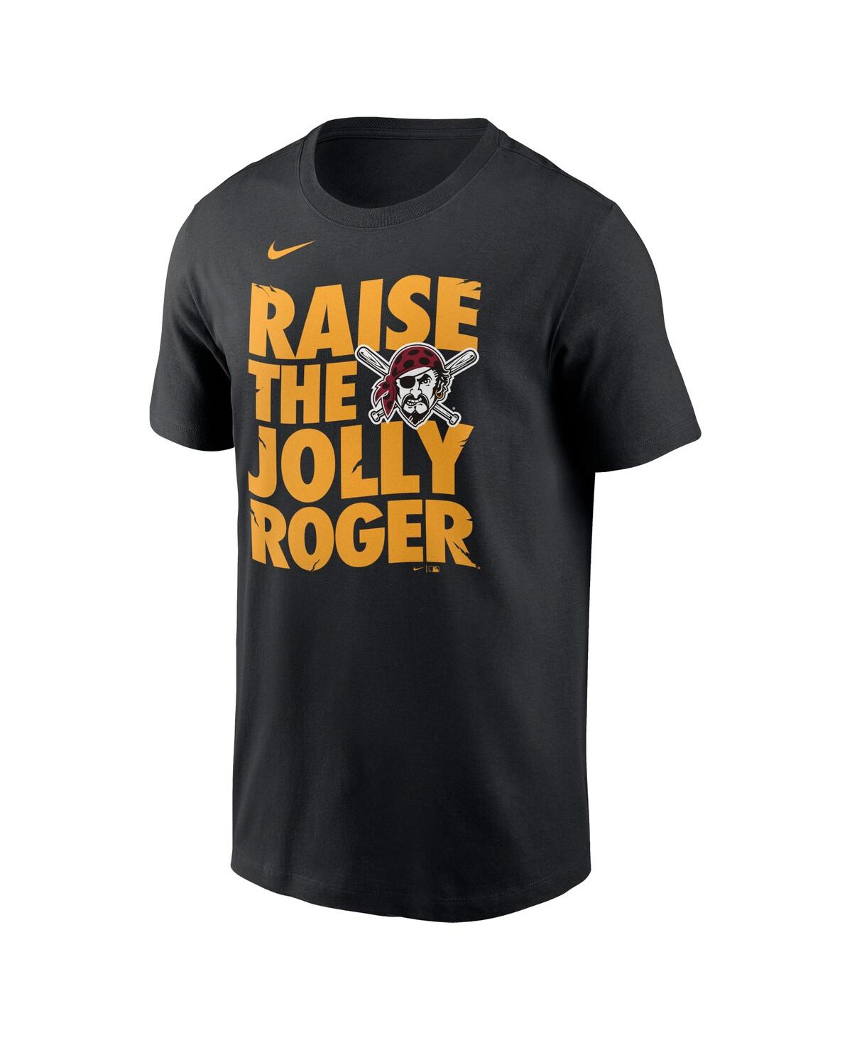 Shop Nike Men's  Black Pittsburgh Pirates Raise The Jolly Roger Local Team T-shirt