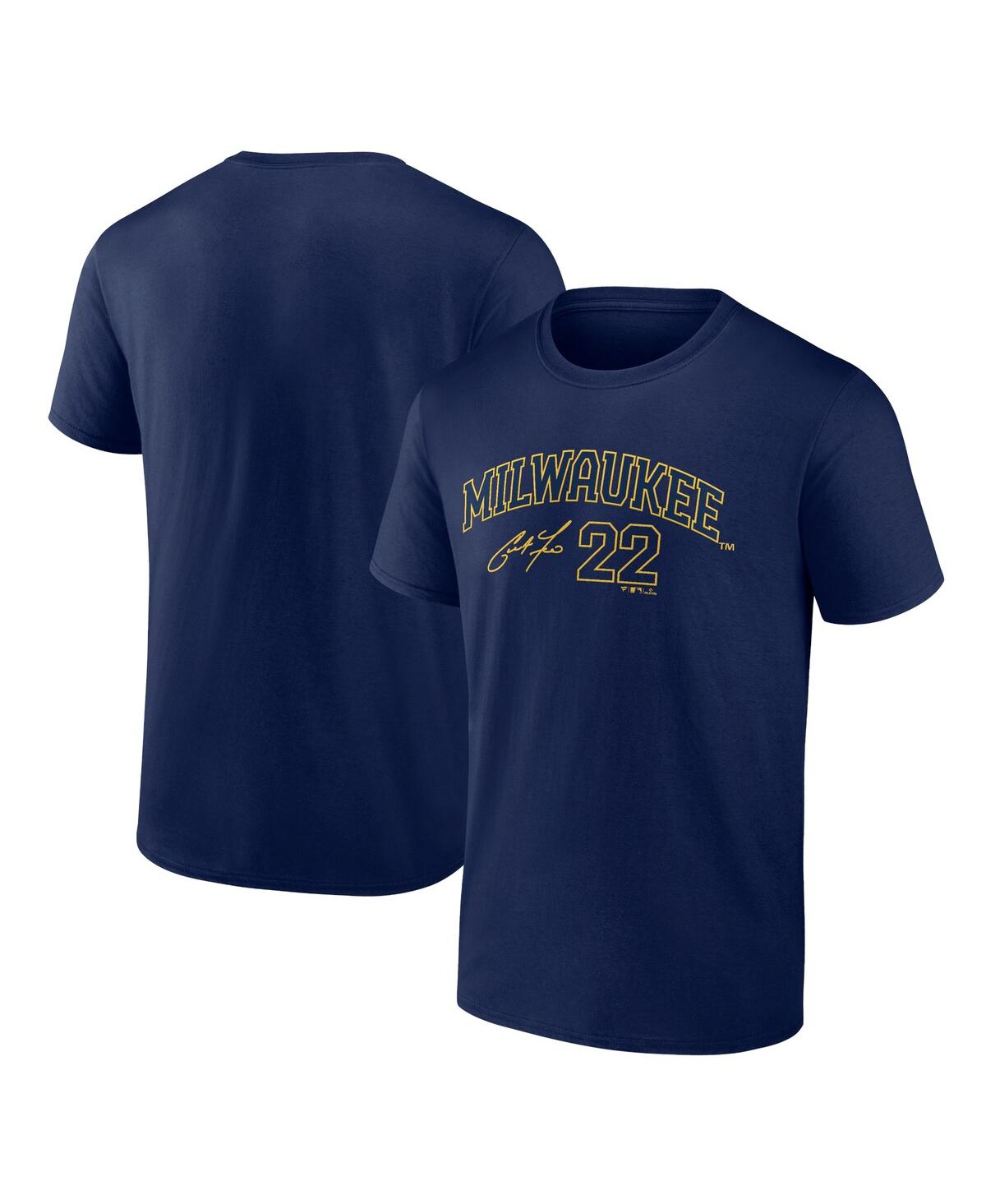 Men's Fanatics Christian YelichMilwaukee Brewers Player Name and Number T-shirt - Navy