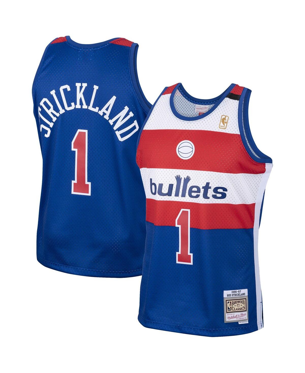 Men's Mitchell & Ness Rod StricklandWashington Bullets 1996/97 Hardwood Classics Swingman Jersey - Royal