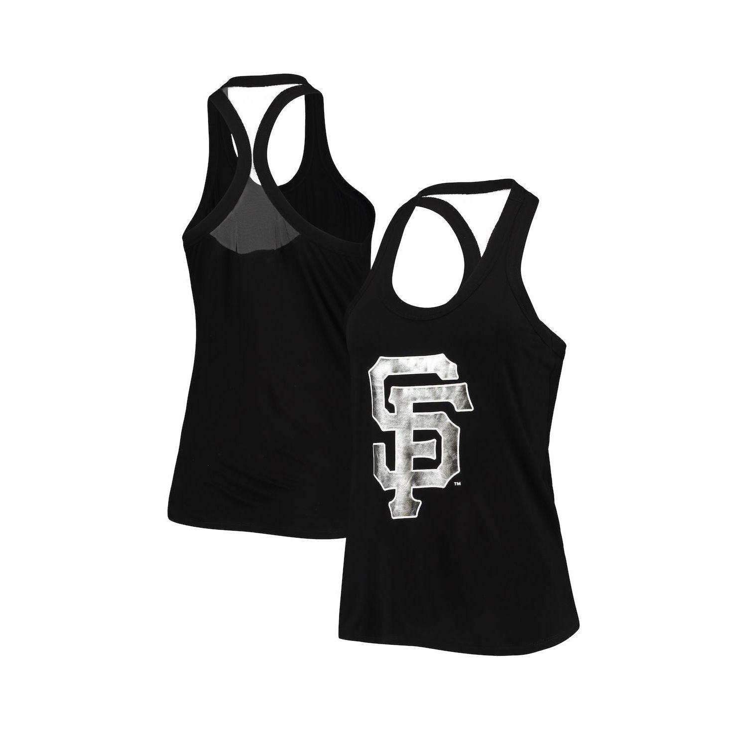 Women's Black San Francisco Giants Tonal Athleisure Racerback Tank Top