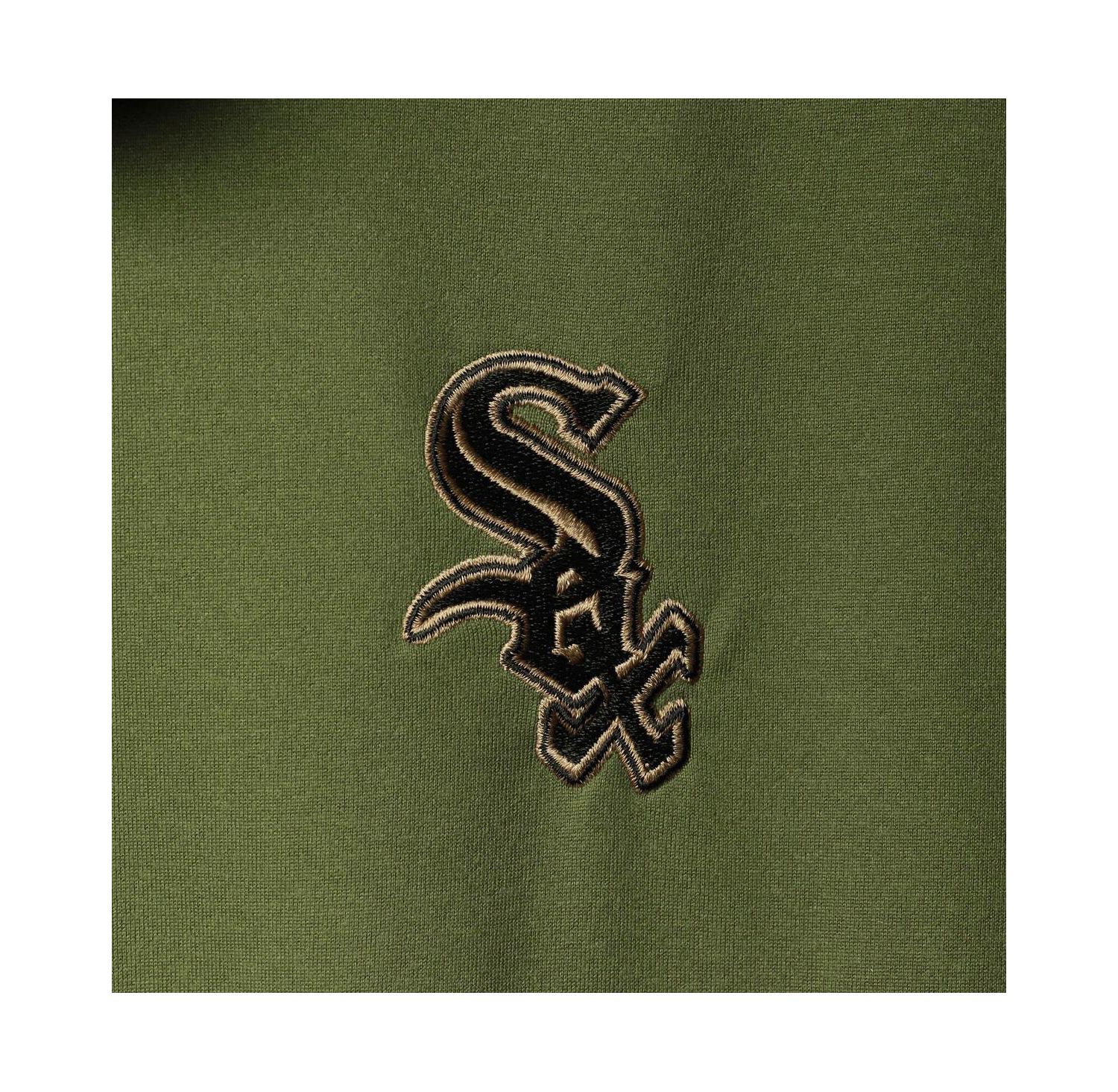 Men's Olive Chicago White Sox Delta Sector Raglan Polo Shirt