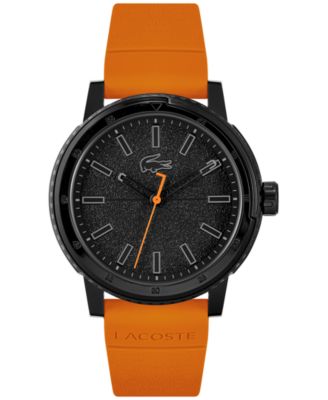 Lacoste - Men's Orange Silicone Strap Watch 44mm