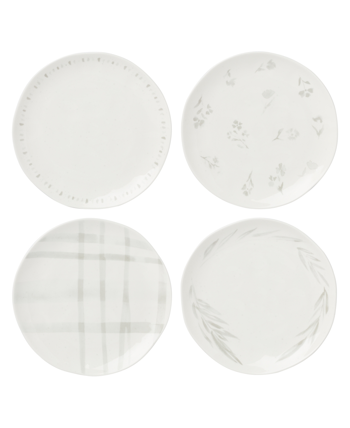 Oyster Bay Accent Plate Set, Set of 4 - White