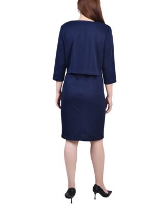Petite Two Piece Jacket and Dress Set