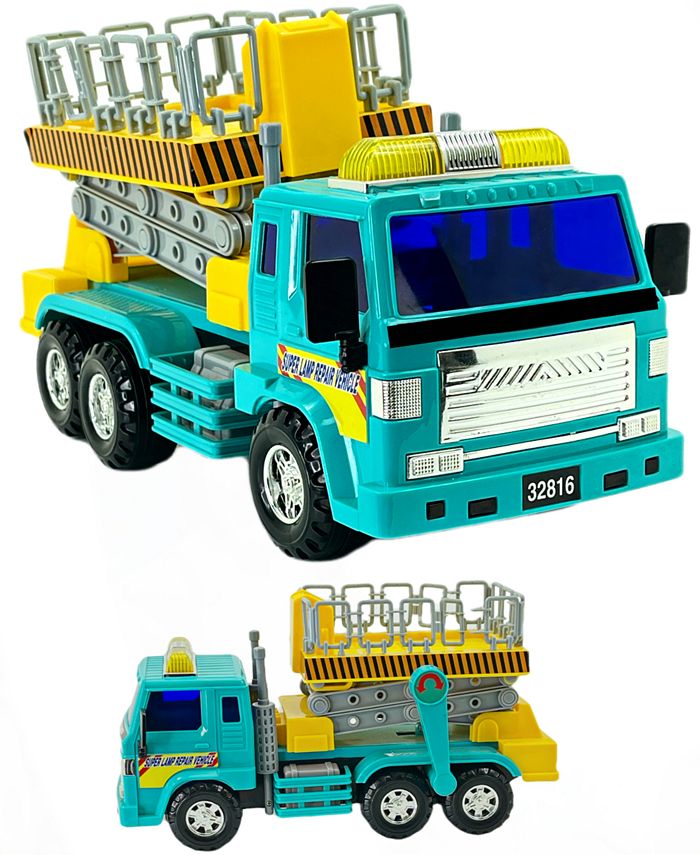 Big Daddy Mag-Genius Medium Duty Friction Powered Lift Bucket Truck Toy ...