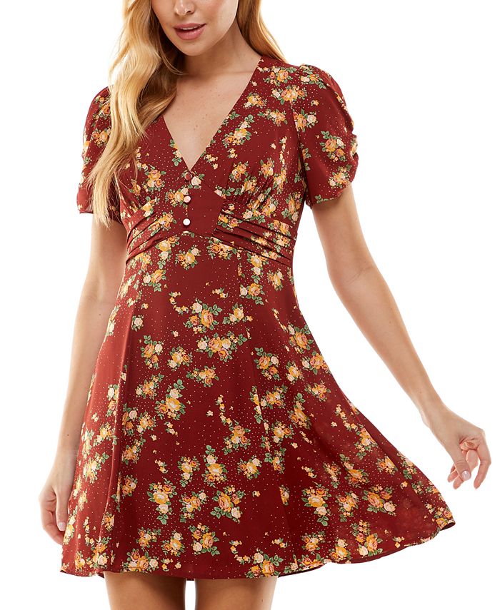 City Studios Juniors' Pleated Ruched Dress Macy's