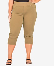Plus Size Butter Denim Pull On Crop Jeans