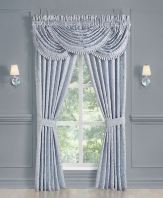 Astoria Powder Blue Waterfall Window Valance, 49" x 33"