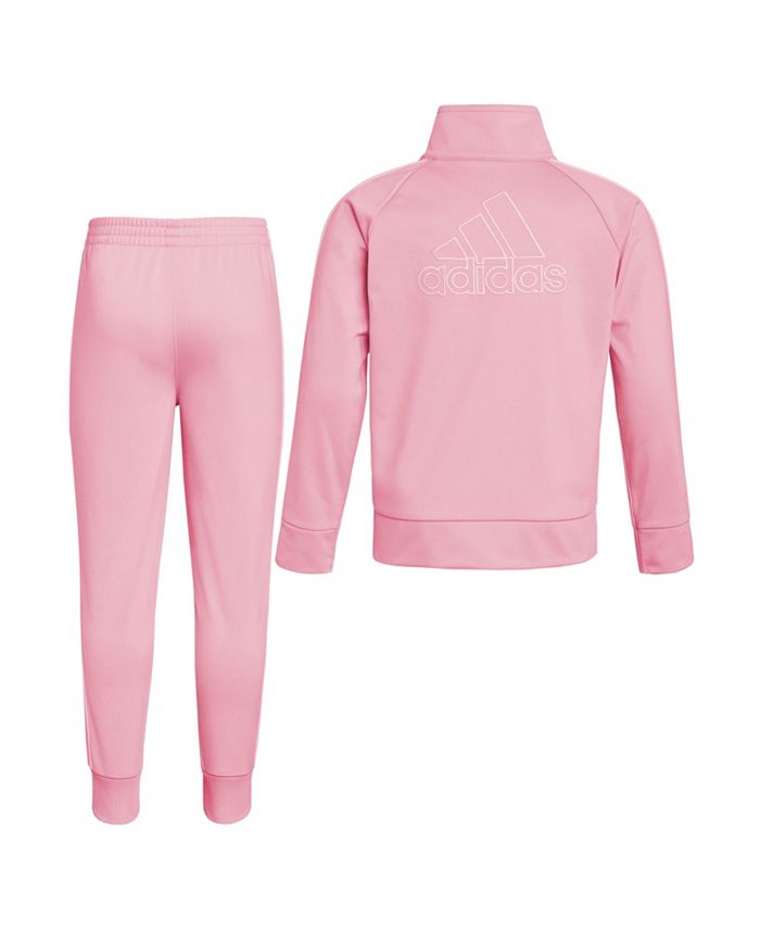 adidas Little Girls Long Sleeves Classic Tricot Track Jacket and Pants