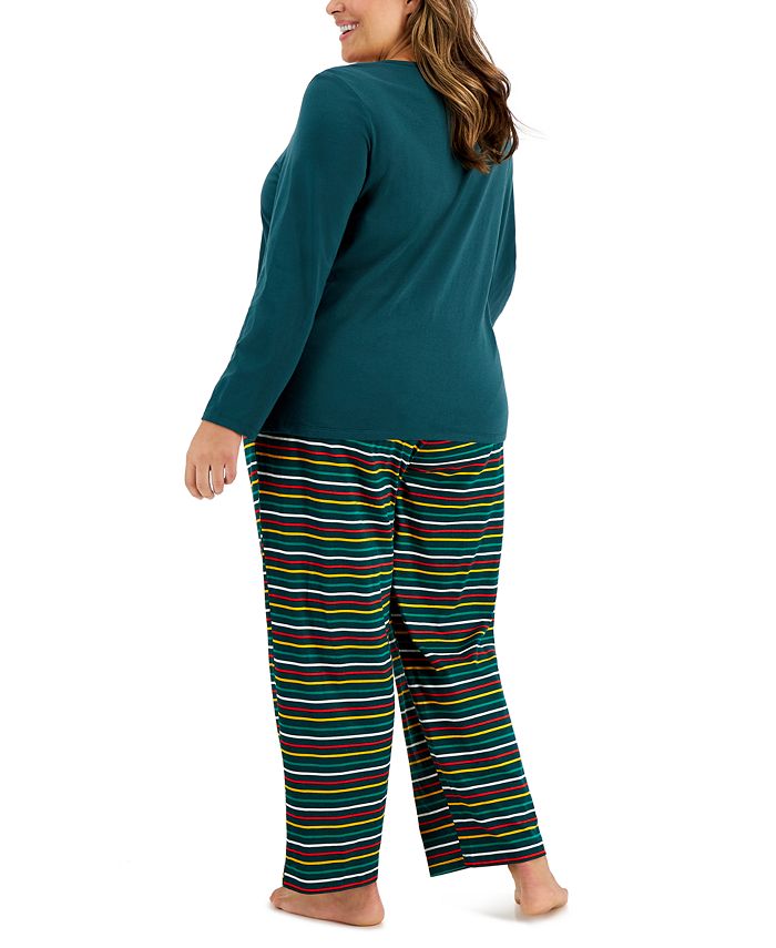 Family Pajamas Matching Women's Plus Size Merry Jingle Mix It Family