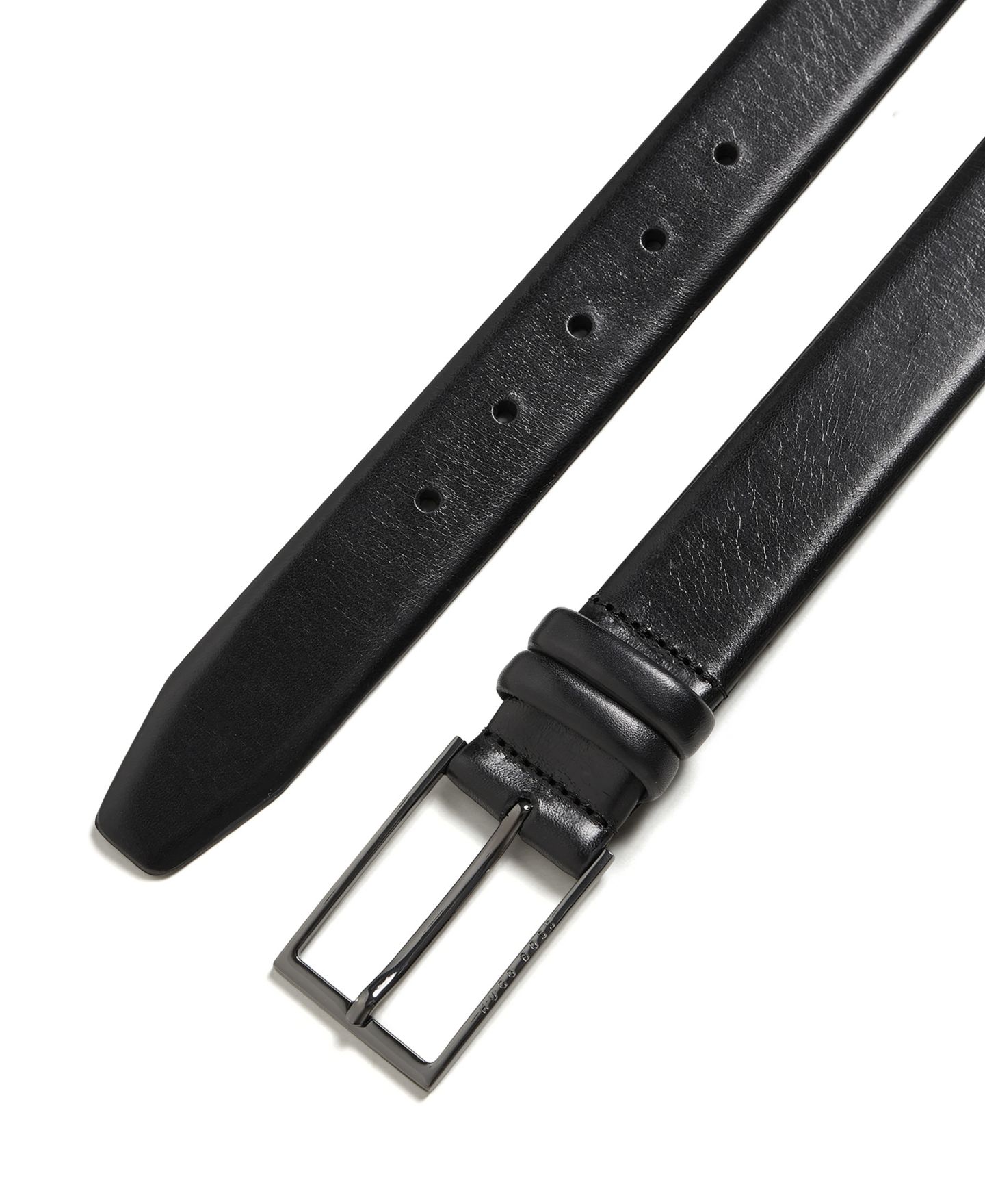 Мужской ремень Hugo Boss BOSS Vegetable-Tanned Leather Belt, цвет: Чёрный — фото 2