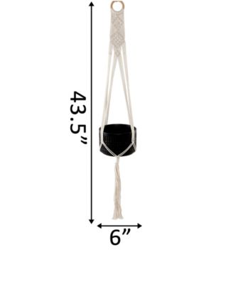 Hanging Macrame Planter Hanger, 6"