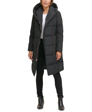 Cole Haan Women s Signature Asymmetrical Pillow Collar Down Puffer