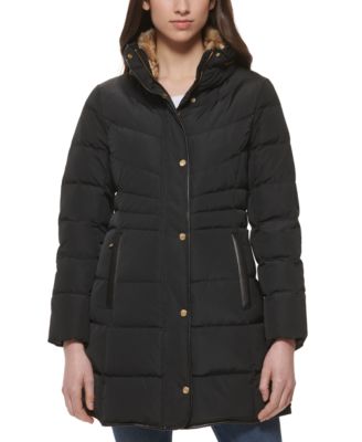 Cole Haan Women's Faux-Fur Collar Down Puffer Coat - Macy's