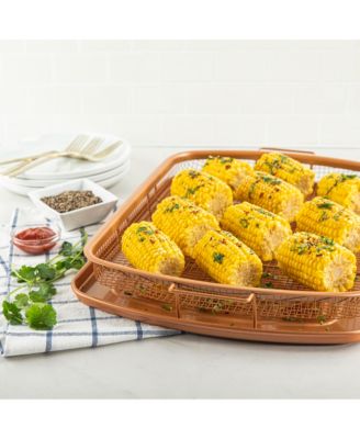 Non-Stick Ti-Ceramic Heat Circulating 12 in. Round Crisper Tray Non-Stick Ti-Ceramic Heat Circulating 12 in. Round Crisper Tray