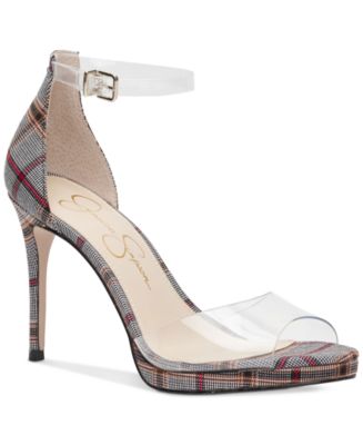 daisile clear vinyl ankle strap platform dress sandals