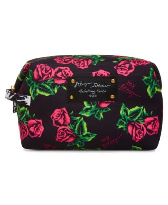 Betsey Johnson Women s Canvas Cosmetic Bag Macy s