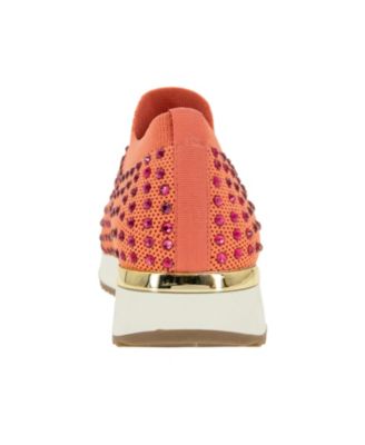 Scarpe Da Ginnastica Slip-on Kenneth Cole REACTION Per Donna, Dettaglio Gioiello, Nere, Taglia 8.5 US
