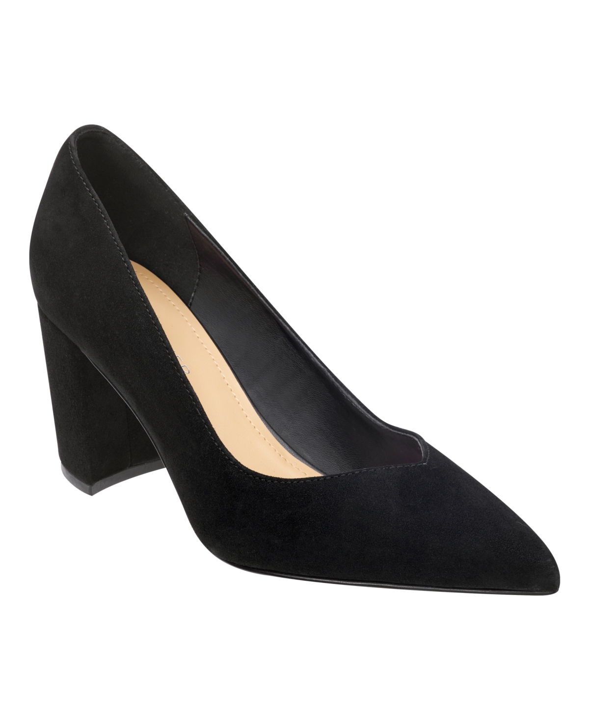 Marc Fisher Women s Caitlin Pointy Toe Slip On Dress Pumps Light Natural Leather Smart Closet