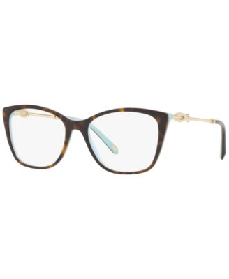 Tiffany & Co. TF2160B Women's Square Eyeglasses - Havana On Tiffany Blue