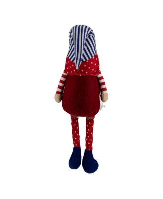 Sitting Patriotic Girl 4th of July Gnome