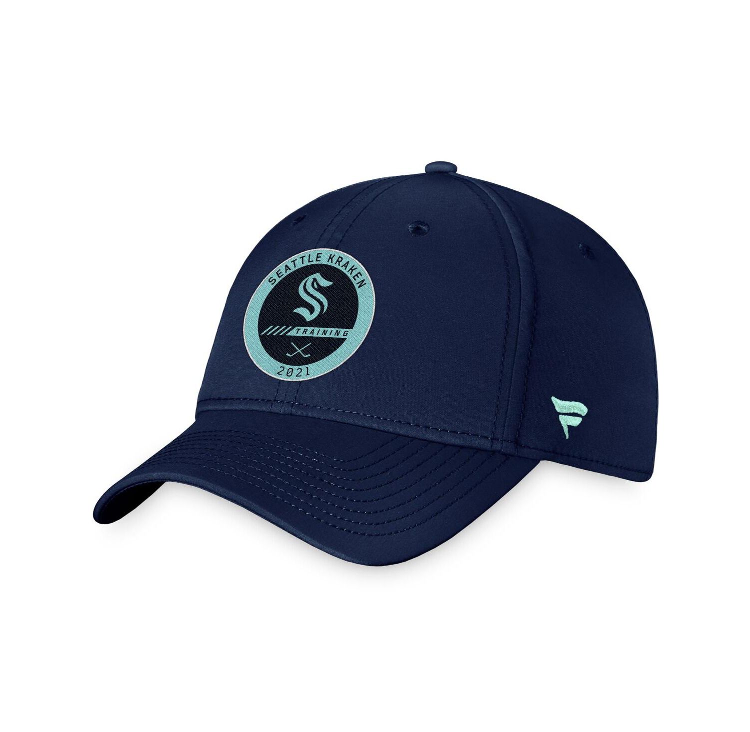 Men's Deep Sea Blue Seattle Kraken Authentic Pro Training Camp Flex Hat