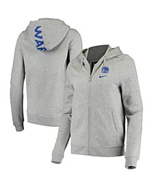 Women's Gray Golden State Warriors Club Fleece Full-Zip Jacket