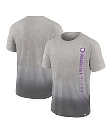 Men's Branded Heathered Gray Orlando City SC Dip-Dye T-shirt