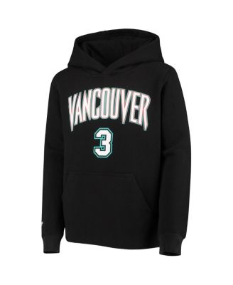 Big Boys Shareef Abdur-Rahim Black Vancouver Grizzlies Hardwood Classics Name and Number Pullover Hoodie