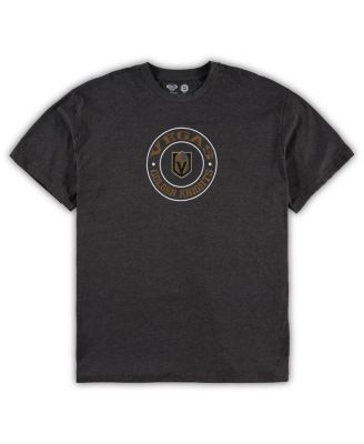 Men's Black, Heathered Charcoal Vegas Golden Knights Big and Tall T-shirt and Shorts Sleep Set