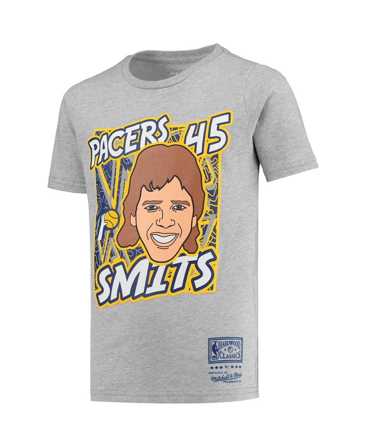 Shop Mitchell & Ness Big Boys  Rik Smits Gray Indiana Pacers Hardwood Classics King Of The Court Player T-