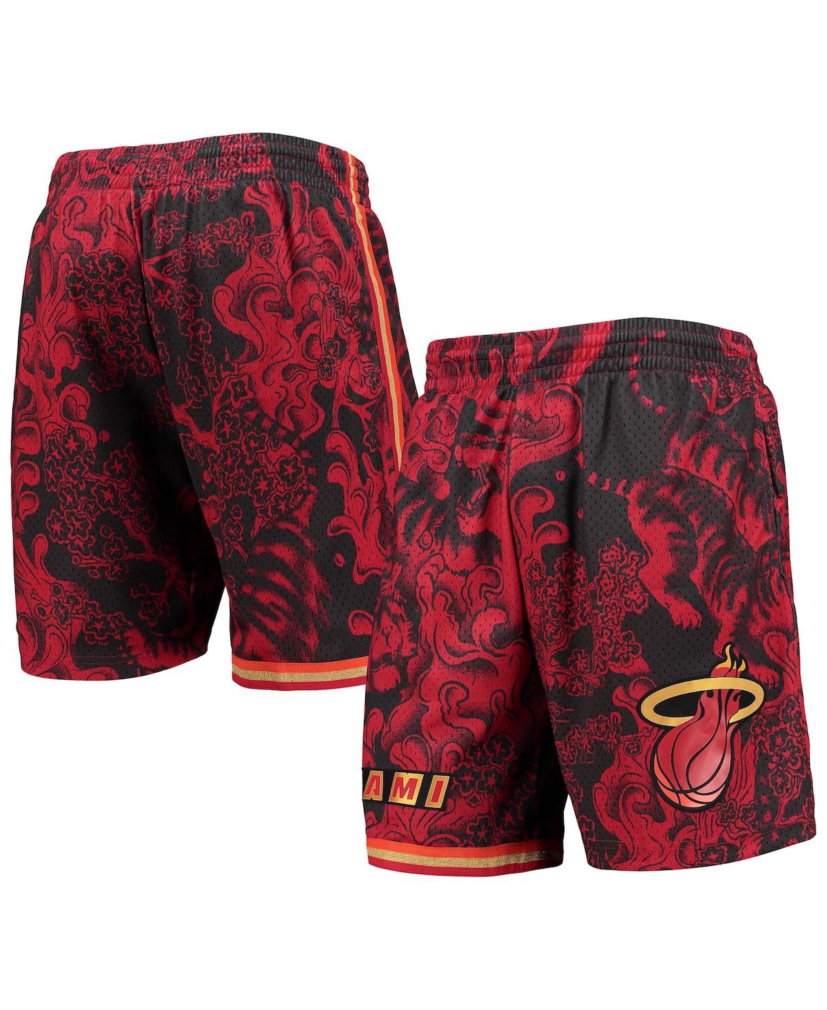 Mitchell & Ness Men's  Red Miami Heat Hardwood Classics Lunar New Year Swingman Shorts In Red