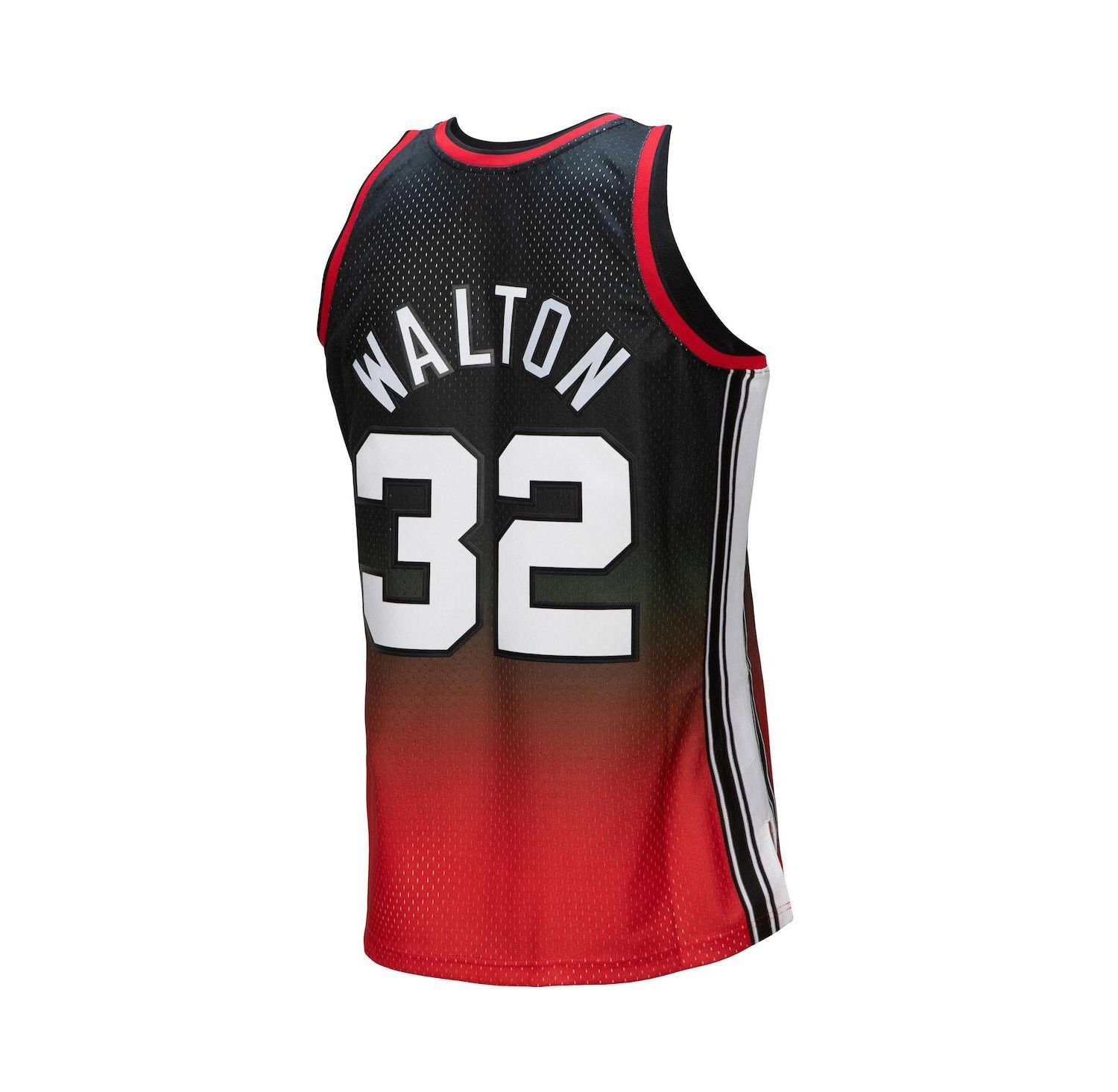 Men's Bill Walton Red, Black Portland Trail Blazers 1976/77 Hardwood Classics Fadeaway Swingman Player Jersey