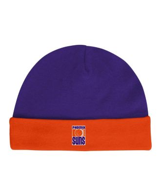 Infant Boys and Girls Blue, Orange Phoenix Suns Hardwood Classics Bodysuits and Cuffed Knit Hat Set