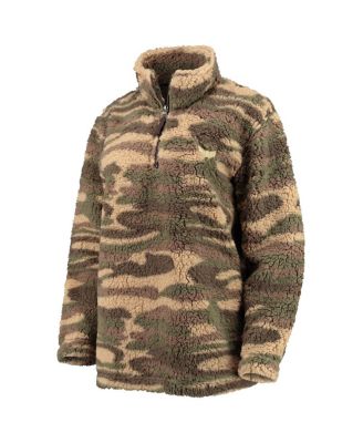 Women's Camo Washington Capitals Sherpa Quarter-Zip Jacket