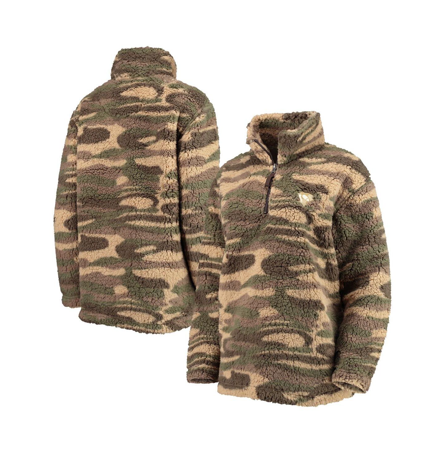 Женская куртка G-III Sports by Carl Banks Camo Pittsburgh Penguins Sherpa Quarter-Zip — фото 1