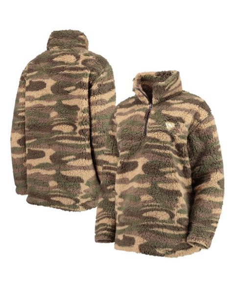 Женские куртки G-III Sports by Carl Banks Women's Camo Pittsburgh Penguins Sherpa Quarter-Zip Jacket