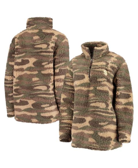 Женские куртки G-III Sports by Carl Banks Women's Camo Seattle Kraken Sherpa Quarter-Zip Jacket