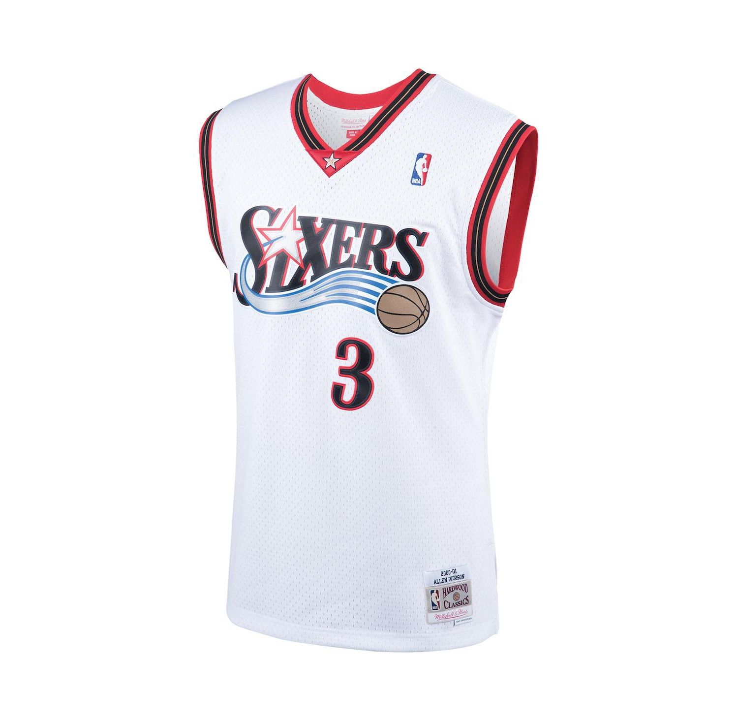 Men's Allen Iverson White Philadelphia 76ers 2000 Hardwood Classics Swingman Player Jersey